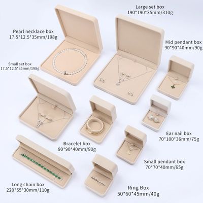 Sprzedaż hurtowa Produkcja Luksusowa biżuteria Opakowanie pudełkowe Personalized Custom high end Naszyjnik Bracelet Kolczyki Pierścień Opakowanie aksamitne biżuteria pudełko z logo