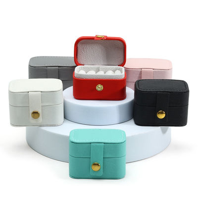 kupować Skórzane pudełko na biżuterię Przenośny mini organizator podróży do przechowywania kolczyków online manufacture
