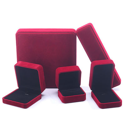 Luxury Velvet Jewelry Box Luxury Square Red Velvet Jewelry Box do naszyjnika