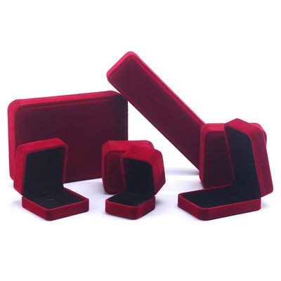 Luxury Velvet Jewelry Box Luxury Square Red Velvet Jewelry Box do naszyjnika