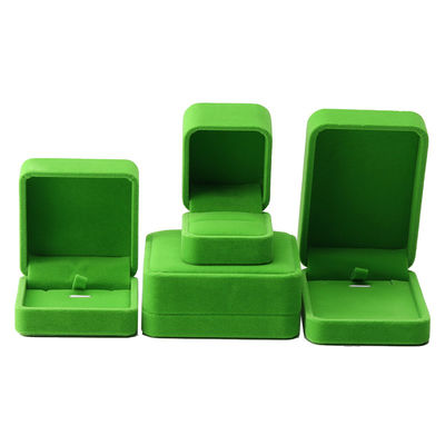 Chińska Produkcja hurtowa wysokiej klasy ręcznie wykonana naszyjnik Ring Box biżuteria Opakowanie Logo niestandardowe Luxury Square Suede Velvet jasnogrzeń