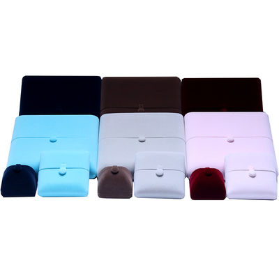 kupować 10*10*3cm Hanhong własne logo luksusowe pudełko do pakowania biżuterii aksamitny naszyjnik pierścionek bransoletka kolczyki online manufacture