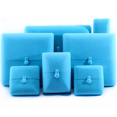 kupować Sky Blue Velvet Hanhong Custom Logo Biżuteria Pudełko do opakowań online manufacture