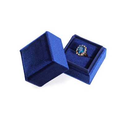 kupować Hanhong Luxury Customized Blue Square Ring Storage Box na papier zaręczynowy ślubny online manufacture