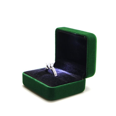 kupować Luxury Velvet Jewelry Set Box for High Grade Green Packaging Bracelet Naszyjnik Pierścień online manufacture
