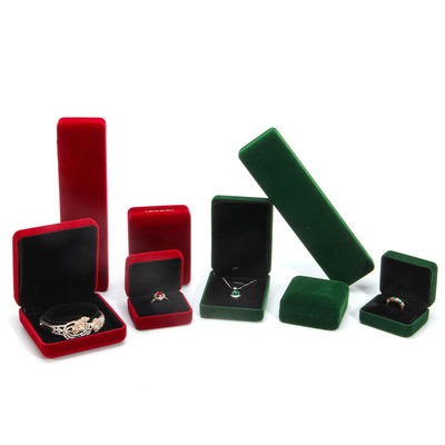 Luxury Velvet Jewelry Set Box for High Grade Green Packaging Bracelet Naszyjnik Pierścień