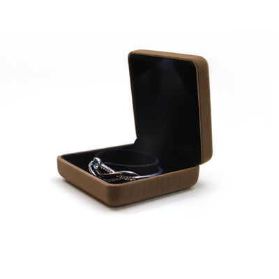 kupować Luxury Velvet Jewelry Box for High Grade Brown Packaging of Bracelet Necklace Ring (Skrzynka dla biżuterii z aksamitem) online manufacture