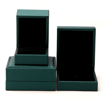kupować Zaopatrzenie na zamówienie Luxury Velvet Jewelry Packaging Box Green PU Leather Necklace and Ring Hanhong online manufacture