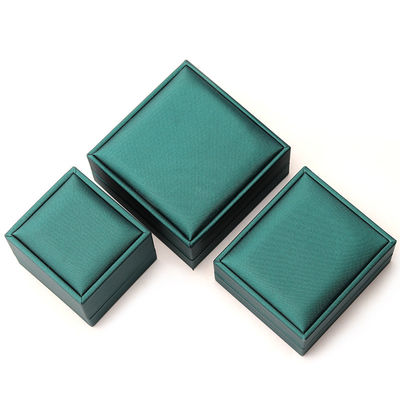 Zaopatrzenie na zamówienie Luxury Velvet Jewelry Packaging Box Green PU Leather Necklace and Ring Hanhong