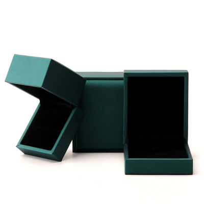 Zaopatrzenie na zamówienie Luxury Velvet Jewelry Packaging Box Green PU Leather Necklace and Ring Hanhong