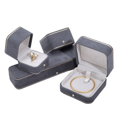 Gorące logo Hanhong Gray Custom Jewelry Box for Necklace Bracelet Earrings