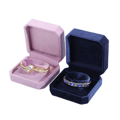 Hanhong Navy Blue Pendant Necklace Bracelet Box z koreańskimi aksamitnymi biżuteriami
