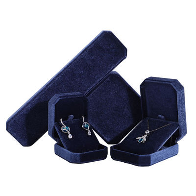 Hanhong Navy Blue Pendant Necklace Bracelet Box z koreańskimi aksamitnymi biżuteriami