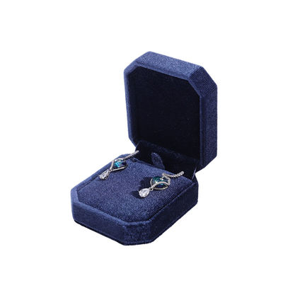Hanhong Navy Blue Pendant Necklace Bracelet Box z koreańskimi aksamitnymi biżuteriami