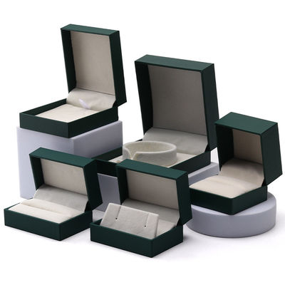 kupować Luxury Green Jewelry Paper Box Kolczyki Naszyjnik Wisiorek Pierścień Opakowanie Logo online manufacture