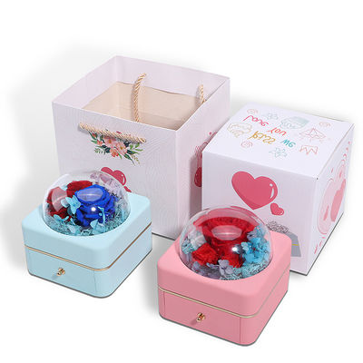 Wielkość na zamówienie Luxury Round Flower Jewelry Box Packaging Ring Drawer Box