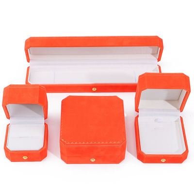Najnowsze Orange Velvet Jewelry Box for Custom Logo Pendant Owieski Bracelet Naszyjnik Ring
