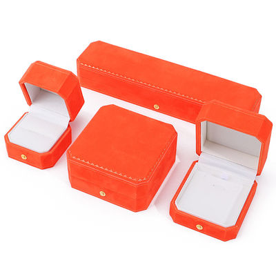 Najnowsze Orange Velvet Jewelry Box for Custom Logo Pendant Owieski Bracelet Naszyjnik Ring