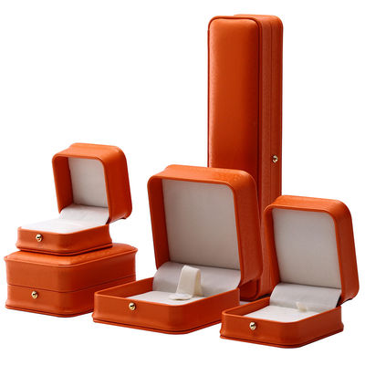 kupować Orange Snow Grain Noble PU Skóra Biżuteria pudełko do luksusowych opakowań magazynowych online manufacture