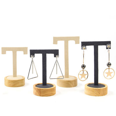 kupować T kształt skórzane pokrycie uszu Drop Display Stand dla biżuterii Wystawa luksusowa Show online manufacture