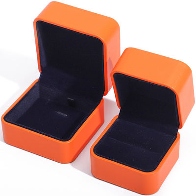 Warto-stamping Smooth Faux Leather Jewelry Box Packaging Set Soft Velvet Lining