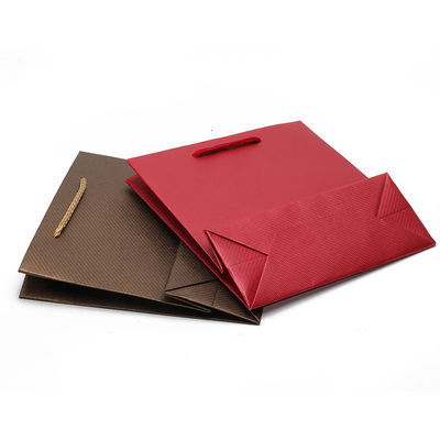 Twill Grain Smak kartonowy Papier Tote Worki podarunkowe Biżuteria Opakowanie