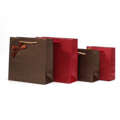 Twill Grain Smak kartonowy Papier Tote Worki podarunkowe Biżuteria Opakowanie