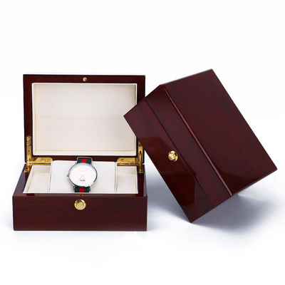 OEM Dustproof Wooden Luxury Watch Storage Box z przyciskiem zamknięciem