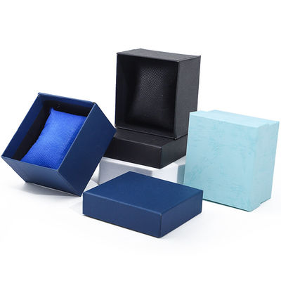 Jednorazowa skrzynka z papierem twill grain Watch Box Packaging z odłączalną poduszką