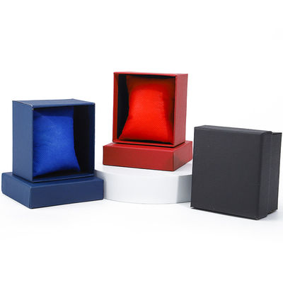 Jednorazowa skrzynka z papierem twill grain Watch Box Packaging z odłączalną poduszką