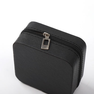Luxury Jewelry Gift Storage Box Custom Logo Portable Small Leather Black Organizer Travel Case