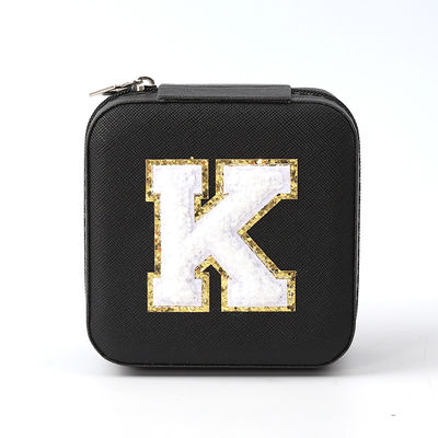 Luxury Jewelry Gift Storage Box Custom Logo Portable Small Leather Black Organizer Travel Case