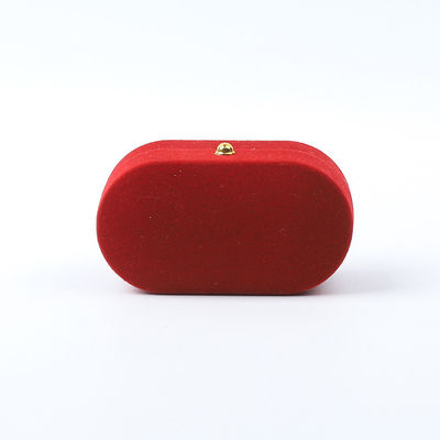 kupować Luxury Jewellery Box Personalized Custom Red Velvet Jewelry Packaging Wedding Engagement Dwukrotny pierścień online manufacture