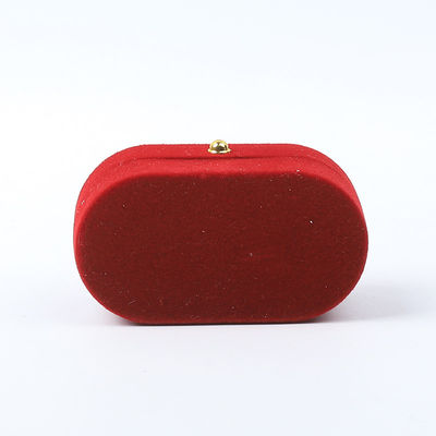 Luxury Jewellery Box Personalized Custom Red Velvet Jewelry Packaging Wedding Engagement Dwukrotny pierścień