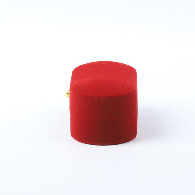 Luxury Jewellery Box Personalized Custom Red Velvet Jewelry Packaging Wedding Engagement Dwukrotny pierścień