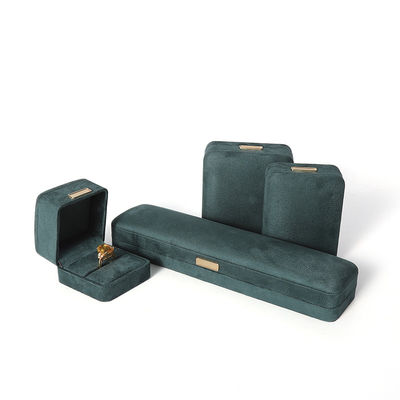 Hign End Luxury Green Flannel Velvet Biżuteria Pudełko do bransoletki Naszyjnik Pierścień Kolczyk