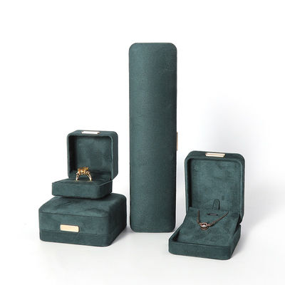 Hign End Luxury Green Flannel Velvet Biżuteria Pudełko do bransoletki Naszyjnik Pierścień Kolczyk