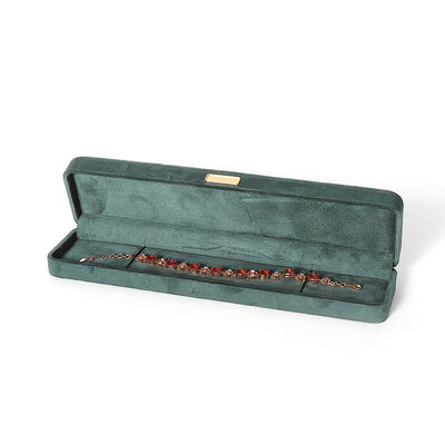 Hign End Luxury Green Flannel Velvet Biżuteria Pudełko do bransoletki Naszyjnik Pierścień Kolczyk