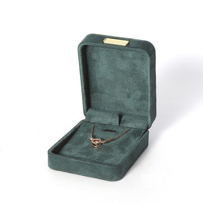 Hign End Luxury Green Flannel Velvet Biżuteria Pudełko do bransoletki Naszyjnik Pierścień Kolczyk