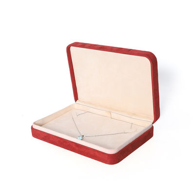 Premium Red Jewelry Box Packaging for Big Necklace Bracelet Earrings Ring Set
