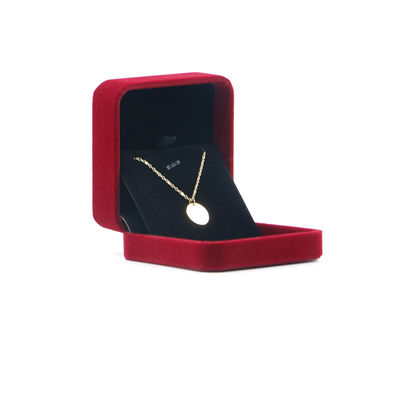 OEM ODM wysokiej klasy aksamit biżuteria Pudełko luksusowe logo dostosowywalne Czerwone aksamit biżuteria Pudełko
