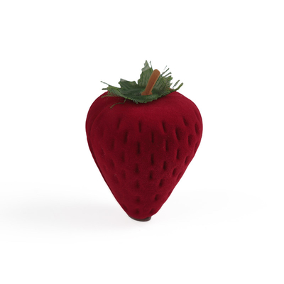 Personalized hign quality strawberry red velvet jewelry box for ring (spersonalizowany pudełko biżuterii z czerwonego aksamitku)