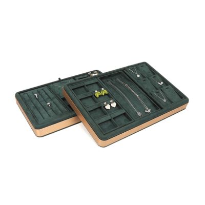 OEM Luxury Velvet Jewelry Trays Custom logo Organizer Jewelry Trays Jewelry Set Display