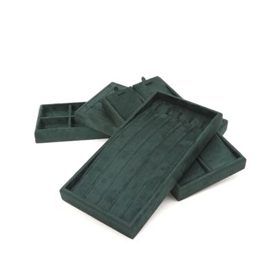 OEM Luxury Velvet Jewelry Trays Custom logo Organizer Jewelry Trays Jewelry Set Display