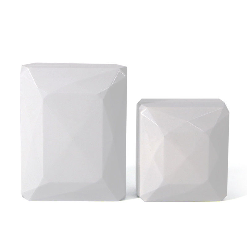 Hanhong Luxury Ring Box Custom Logo PU Plastic Białe Biżuteria Skrzynka do przechowywania z światłem LED