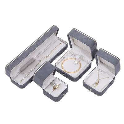 Gorące logo Hanhong Gray Custom Jewelry Box for Necklace Bracelet Earrings