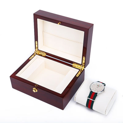 OEM Dustproof Wooden Luxury Watch Storage Box z przyciskiem zamknięciem